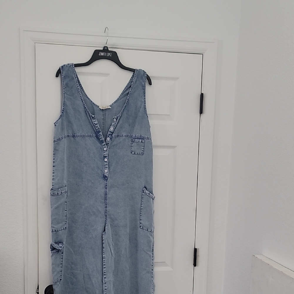 Denim Sleeveless Jumpsuit